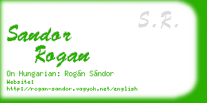 sandor rogan business card